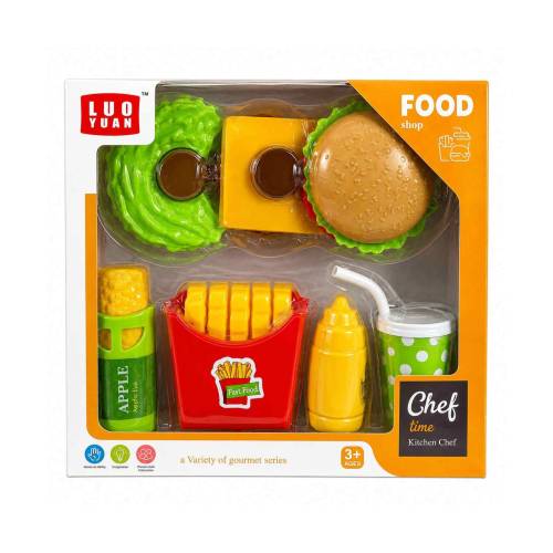 Fast Food Kitchen Set with Burger and accessories