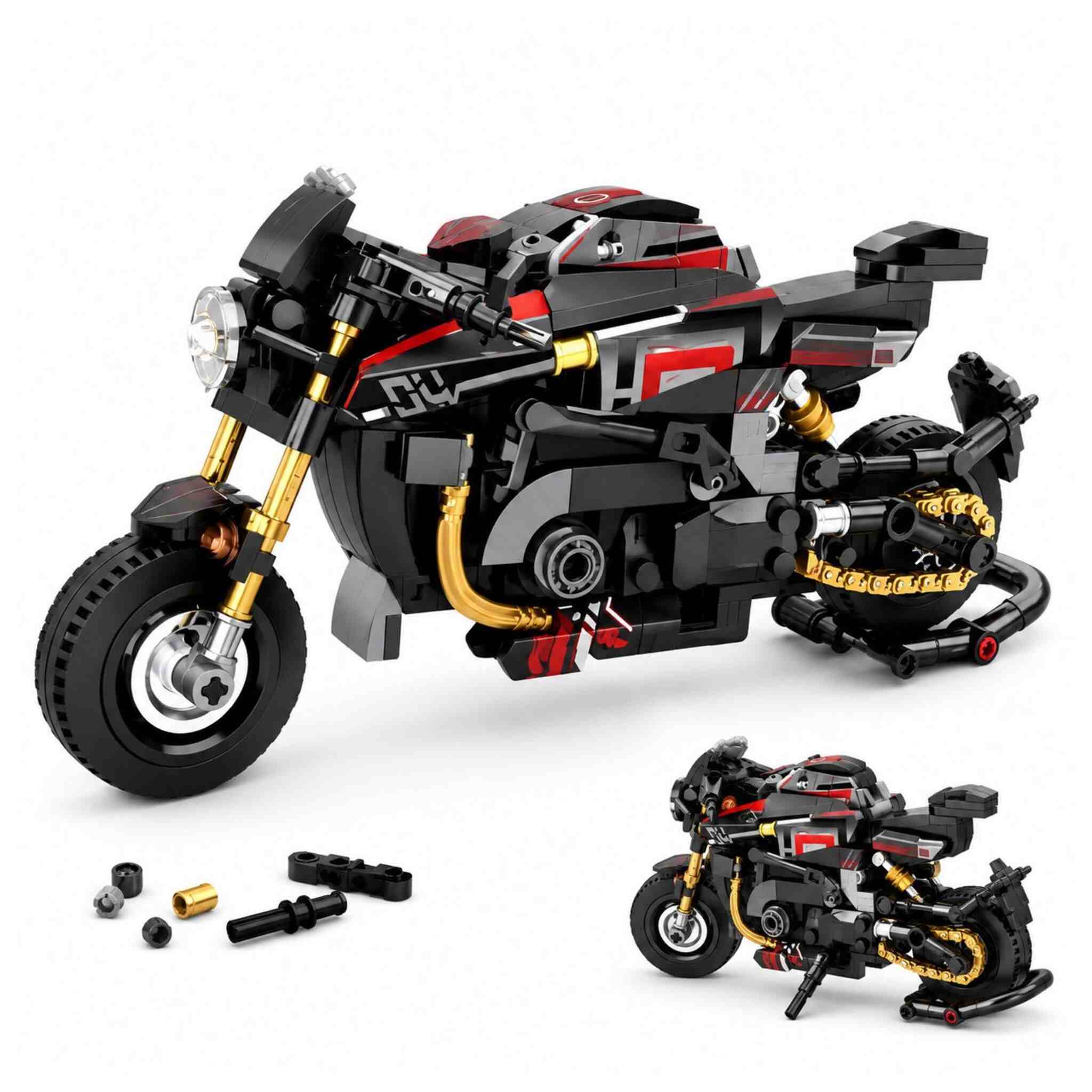 Motorcycle Building Blocks Kit (422 pieces)