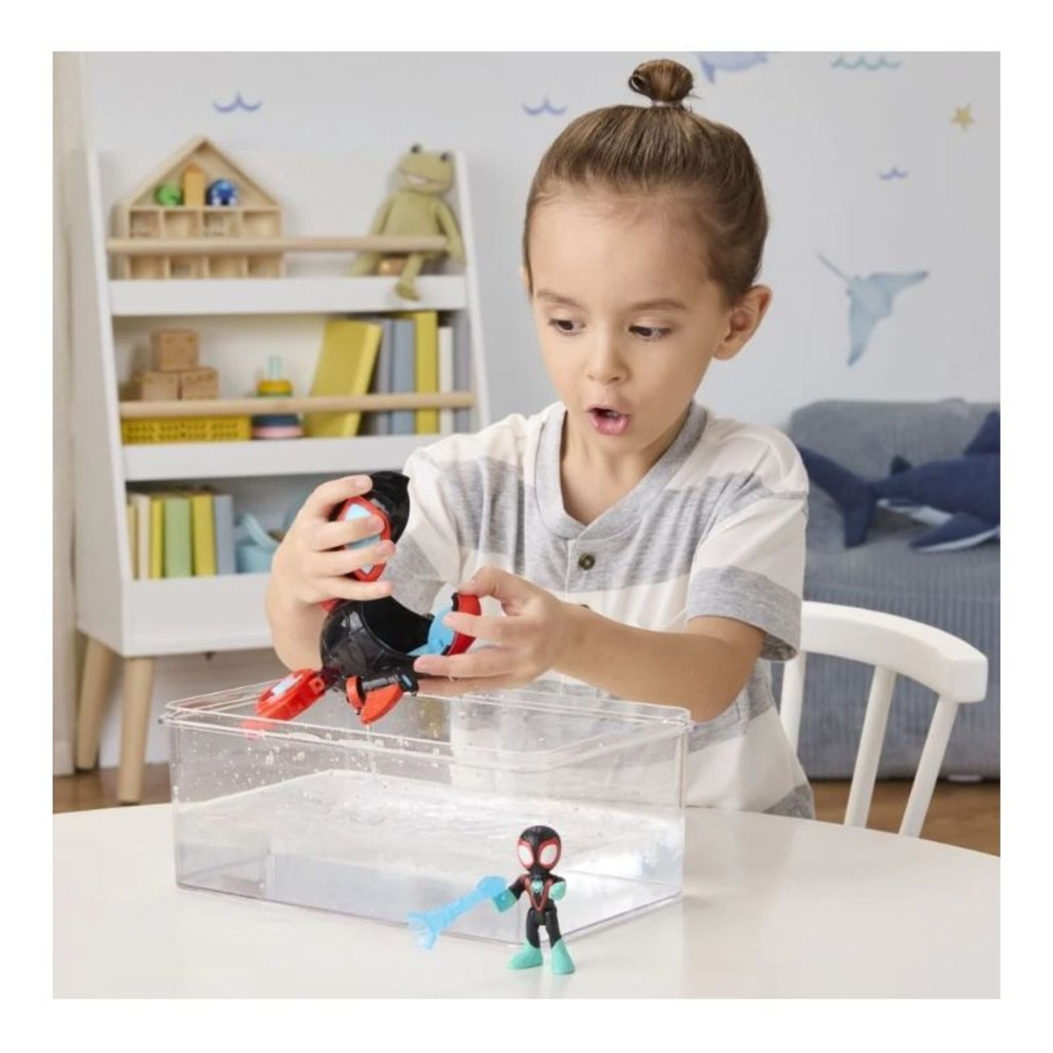 Miles Morales figure with Watercraft from Marvel Spidey Spiderman