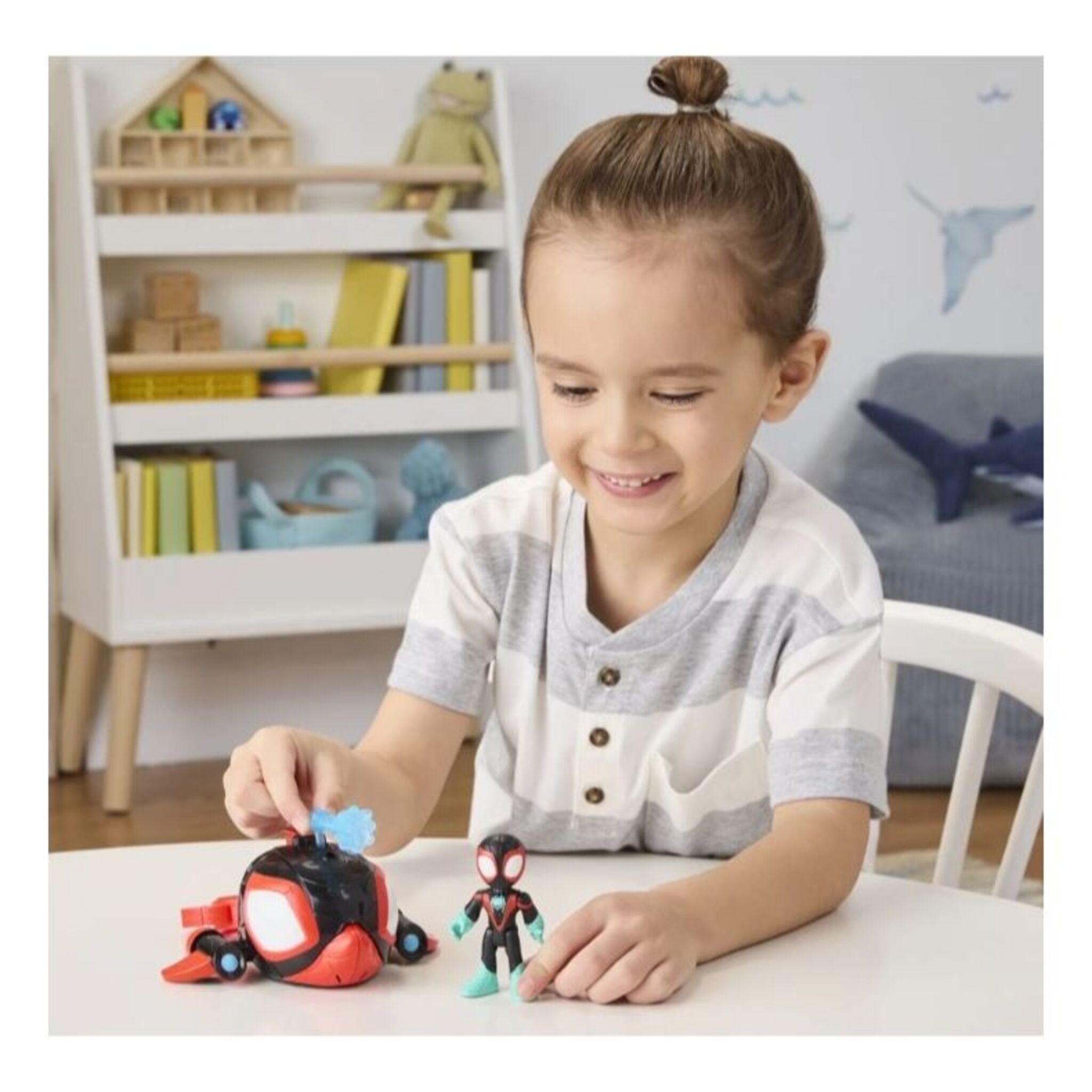 Miles Morales figure with Watercraft from Marvel Spidey Spiderman