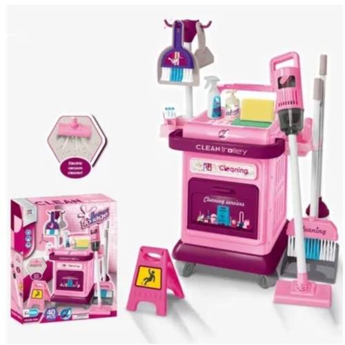Mobile Cleaning and Sweeping Cart (40 pieces)