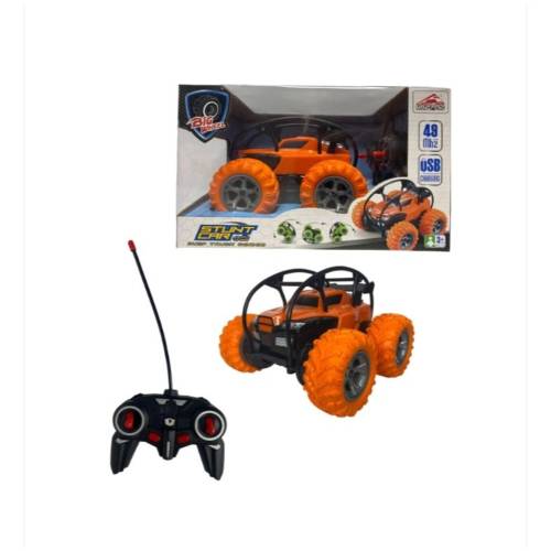 Remote controlled stunt car (orange)