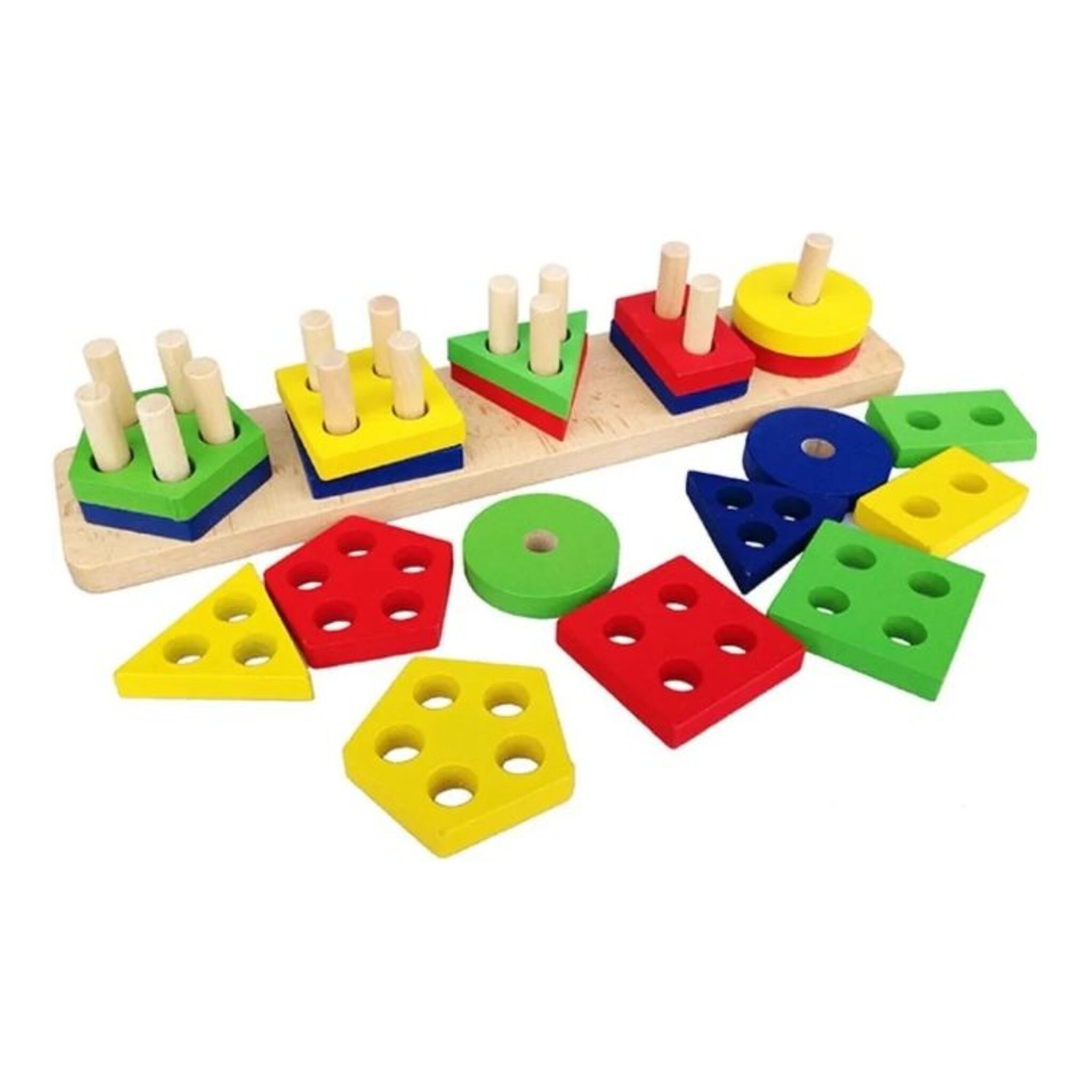 Wooden Geometric Shape Puzzle Game