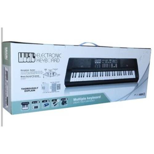 Electronic Piano with keyboard and Microphone (Black)