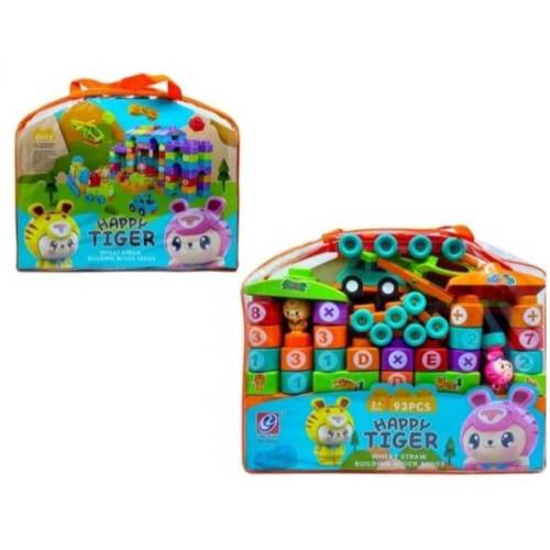 Happy Tiger Building Blocks with Cars (75 pieces)