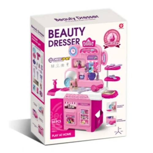 Beautiful Dresser with Makeup and Hair Styling (36 pieces)