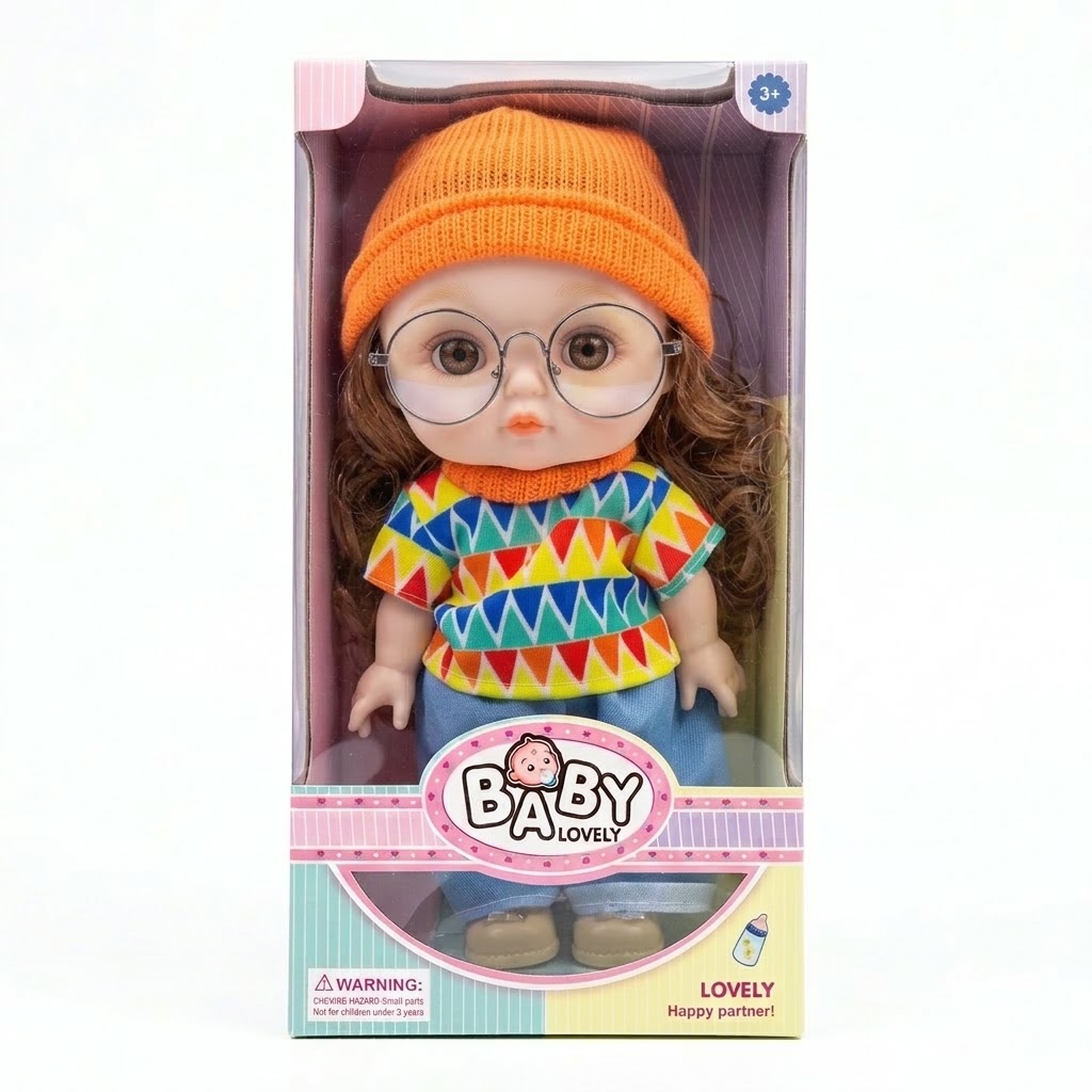 Baby Doll with Orange Hat (28 cm)