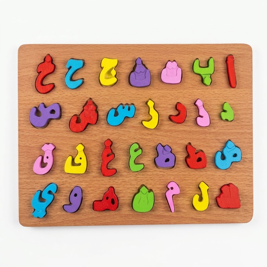 Educational Wooden Arabic Alphabet Board