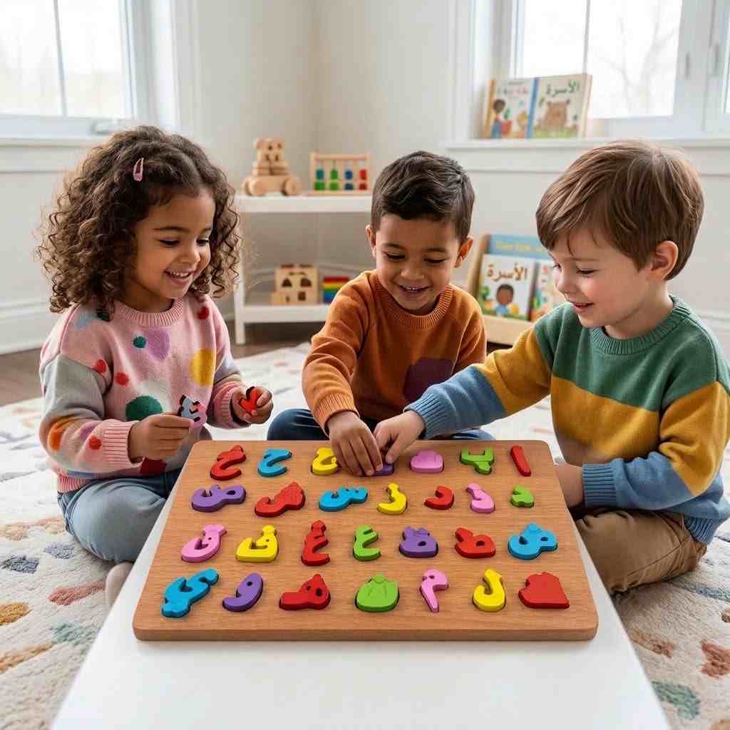 Educational Wooden Arabic Alphabet Board