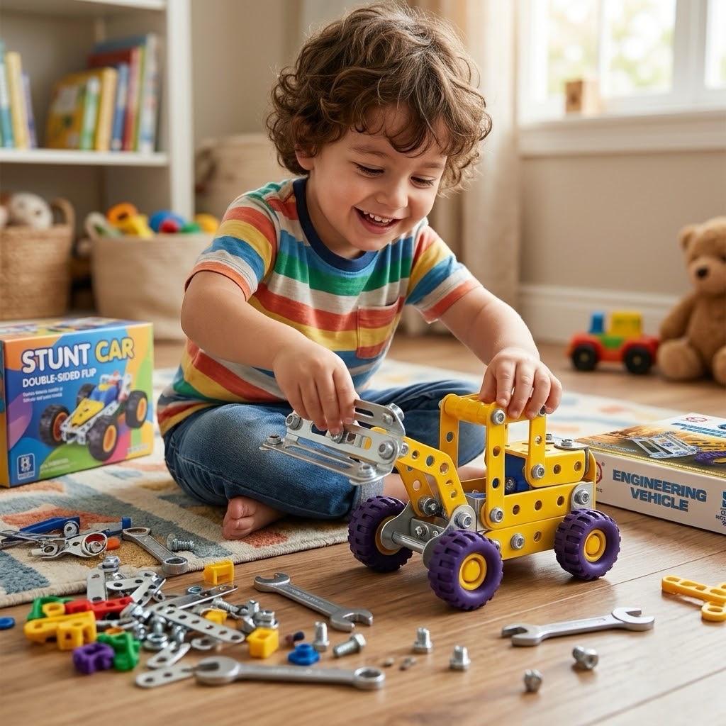 Engineering Vehicle Bulldozer Construction Set