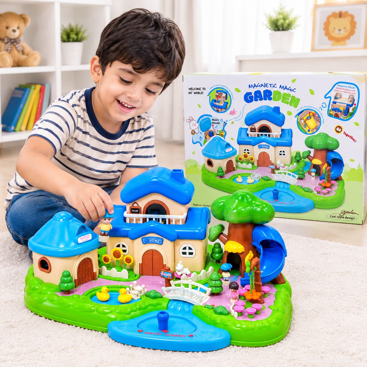 Magnetic Magic Garden Set with Surprises and Music - Large